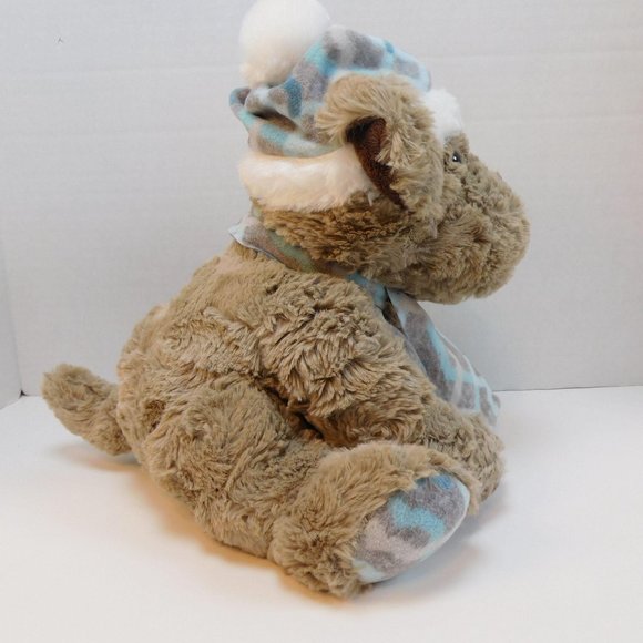 GT Gentle Treasures  DOG W/ HAT & SCARF 12" Plush - Picture 3 of 7